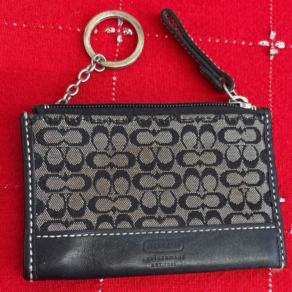 Coach Black and Gray Card Case
